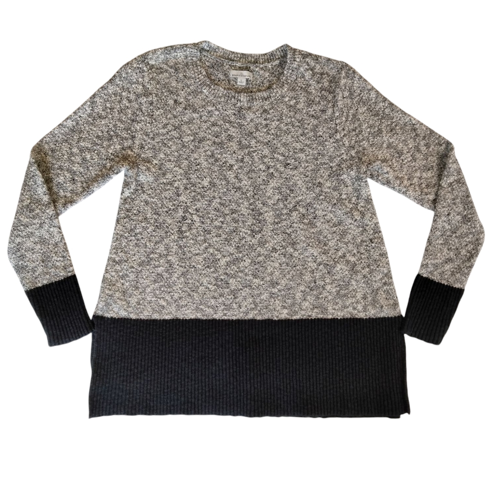 LL Bean Signature Women's Black and Gray Sweater Sz.L